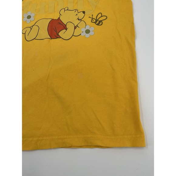 Disney Size M‎ Women's Yellow Crew Neck Winnie The Pooh T-Shirt - Picture 5 of 14